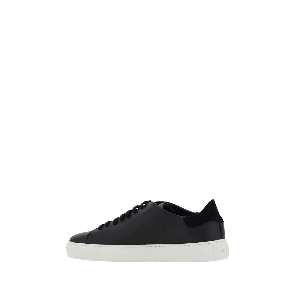 Black Calf Leather Bos Taurus Low Top Sneakers - TIZZIL