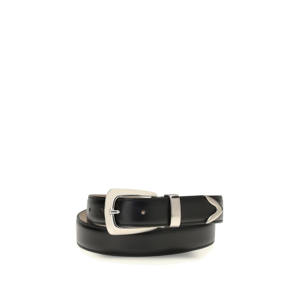 Black Calf Leather Bos Taurus Regular Belt - TIZZIL