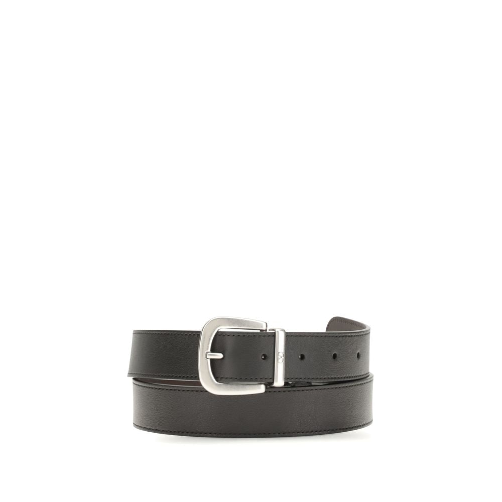 Black Calf Leather Bos Taurus Regular Belt - TIZZIL