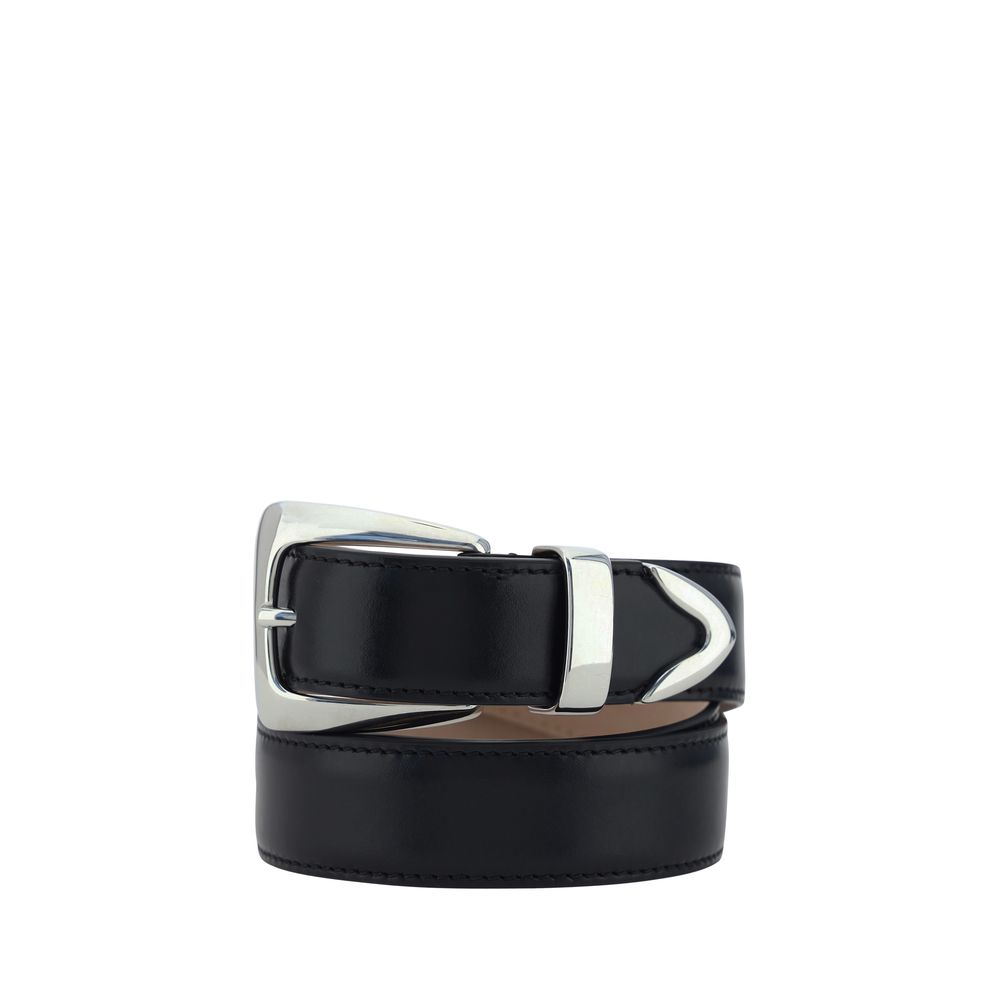 Black Calf Leather Bos Taurus Regular Belt - TIZZIL