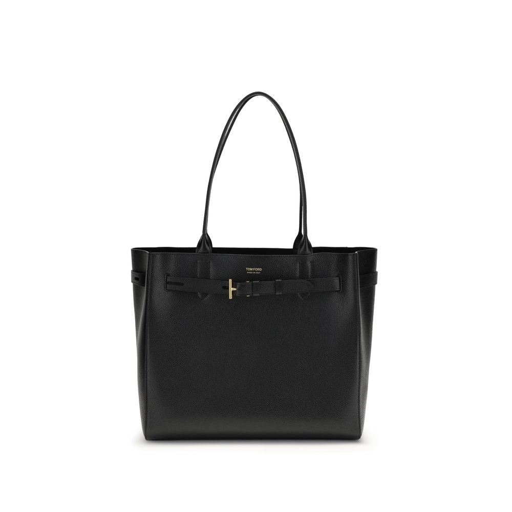 Black Calf Leather Bos Taurus Shoulder Bag - TIZZIL