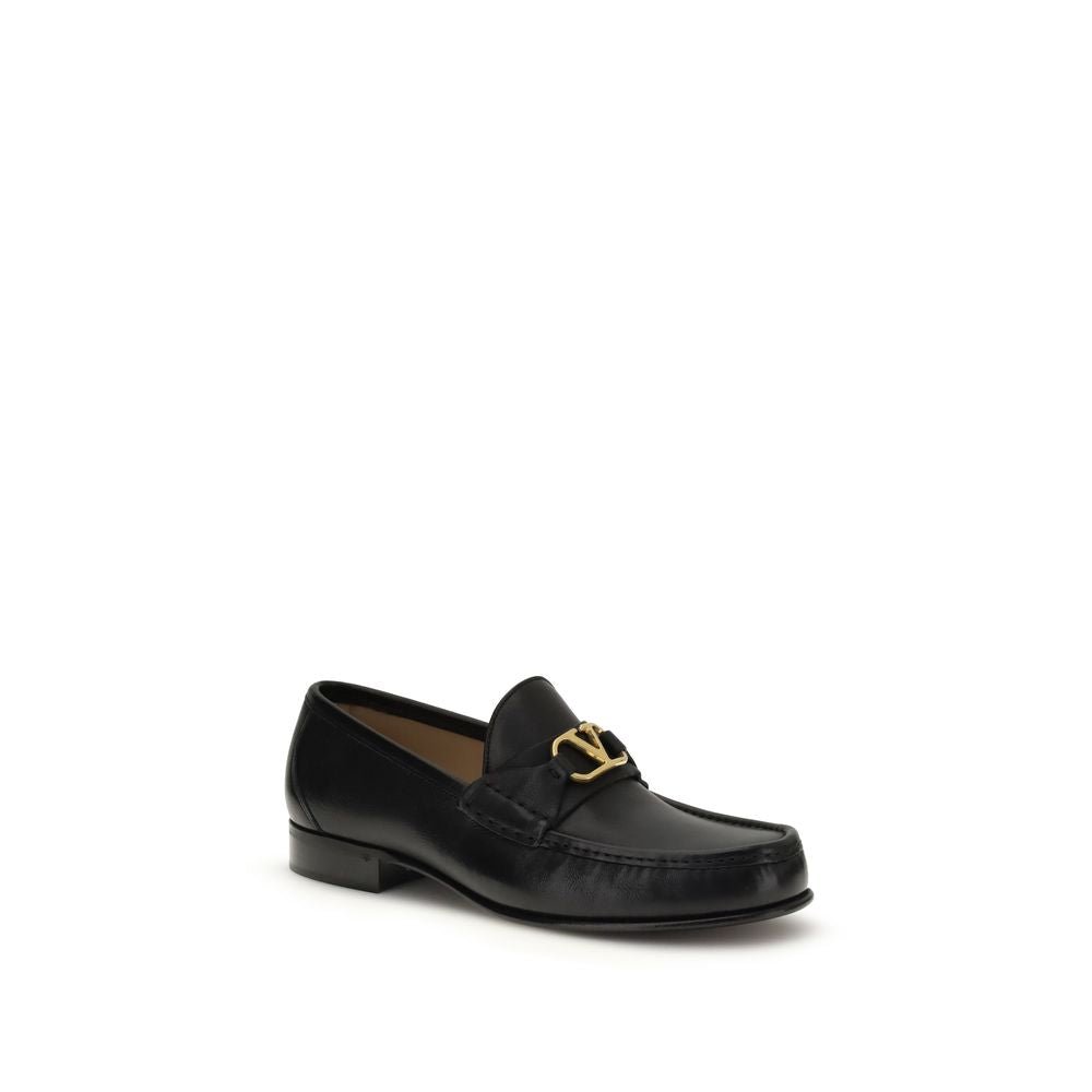 Black Calf Leather Bos Taurus Slip - On Loafers - TIZZIL