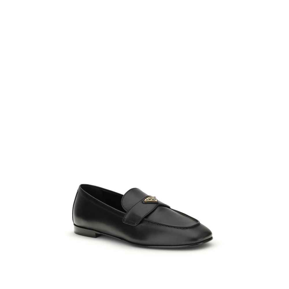 Black Calf Leather Bos Taurus Slip - On Loafers - TIZZIL