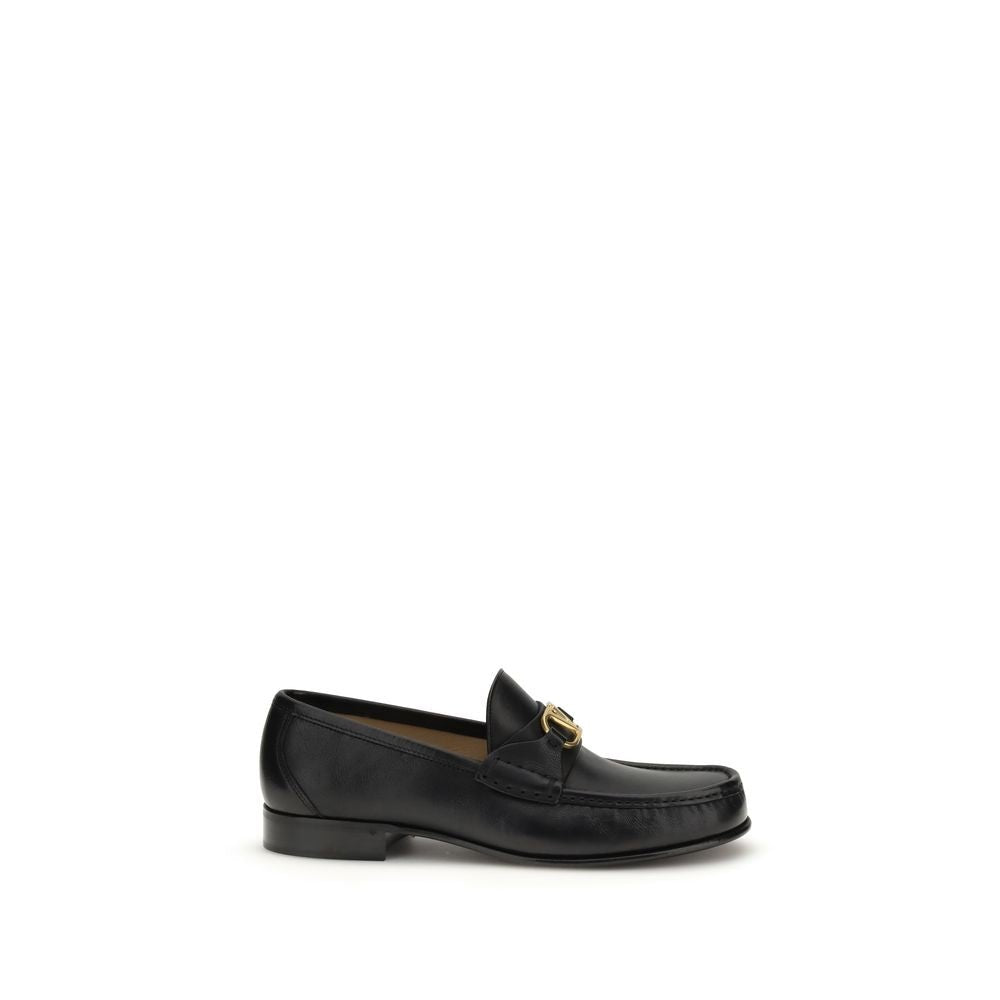 Black Calf Leather Bos Taurus Slip - On Loafers - TIZZIL