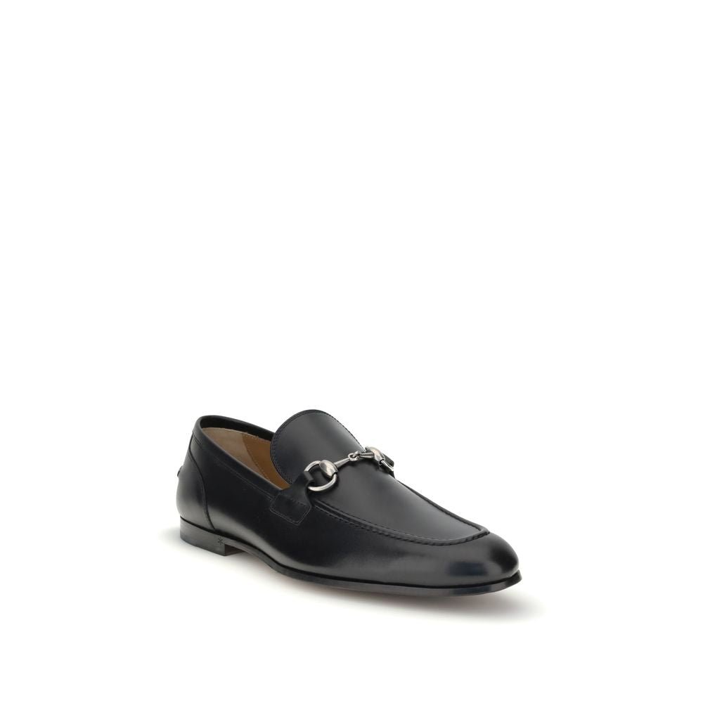 Black Calf Leather Bos Taurus Slip - On Loafers - TIZZIL