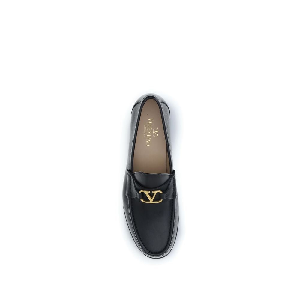 Black Calf Leather Bos Taurus Slip - On Loafers - TIZZIL