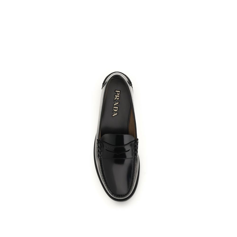 Black Calf Leather Bos Taurus Slip - On Loafers - TIZZIL