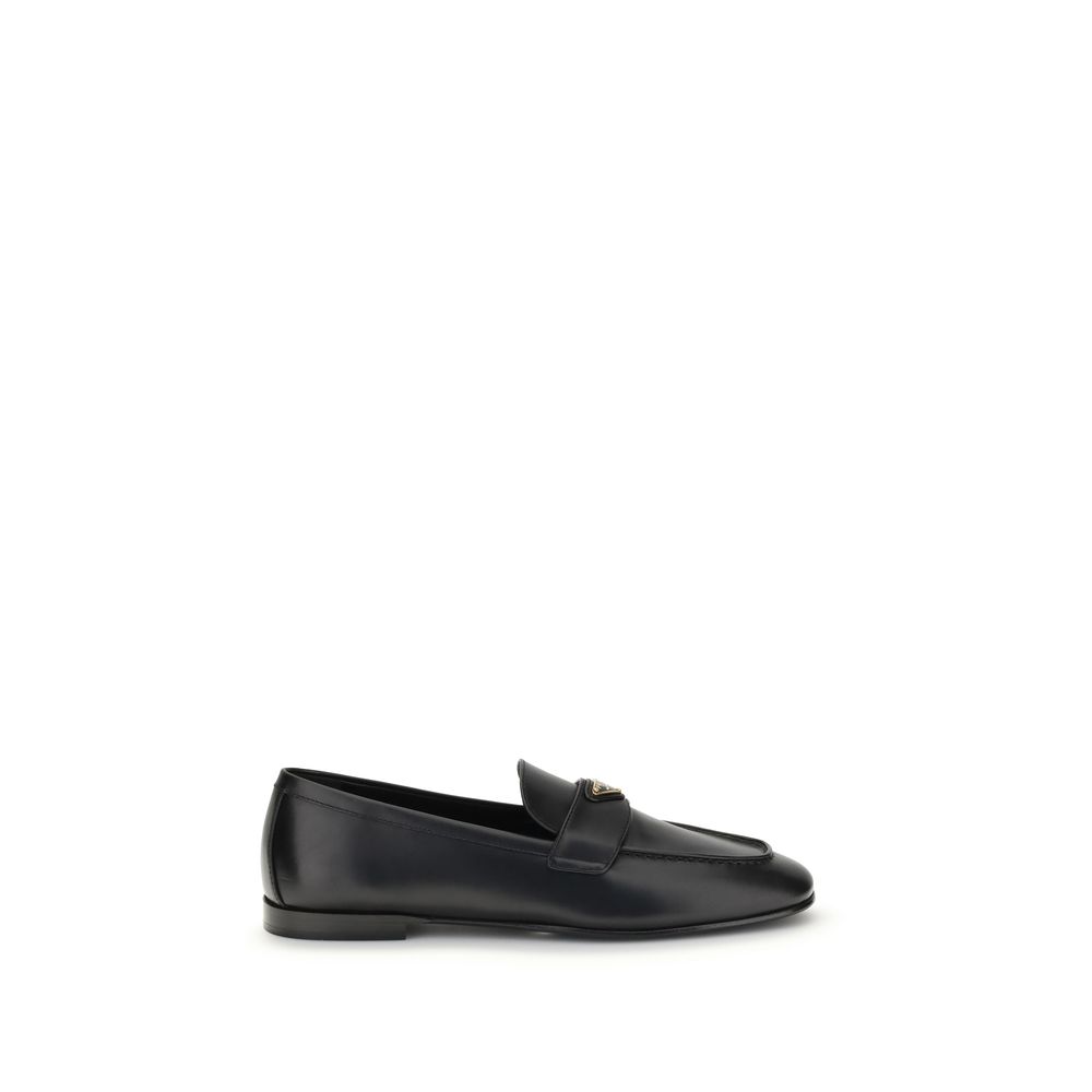 Black Calf Leather Bos Taurus Slip - On Loafers - TIZZIL
