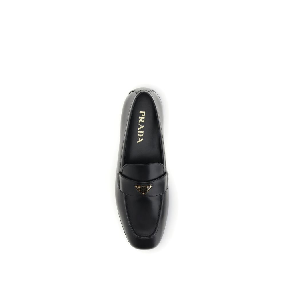 Black Calf Leather Bos Taurus Slip - On Loafers - TIZZIL