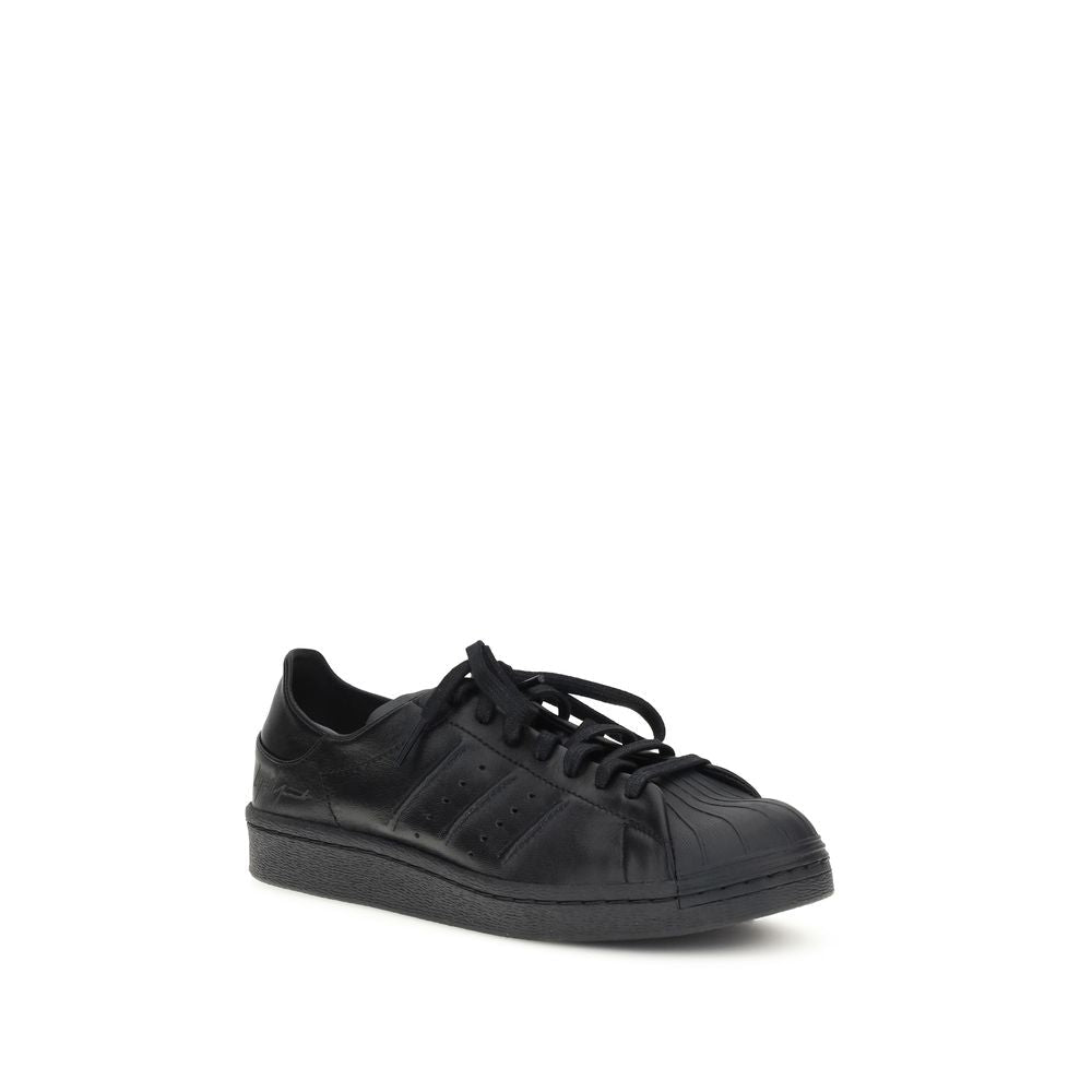 Black Calf Leather Bos Taurus Sneakers - TIZZIL