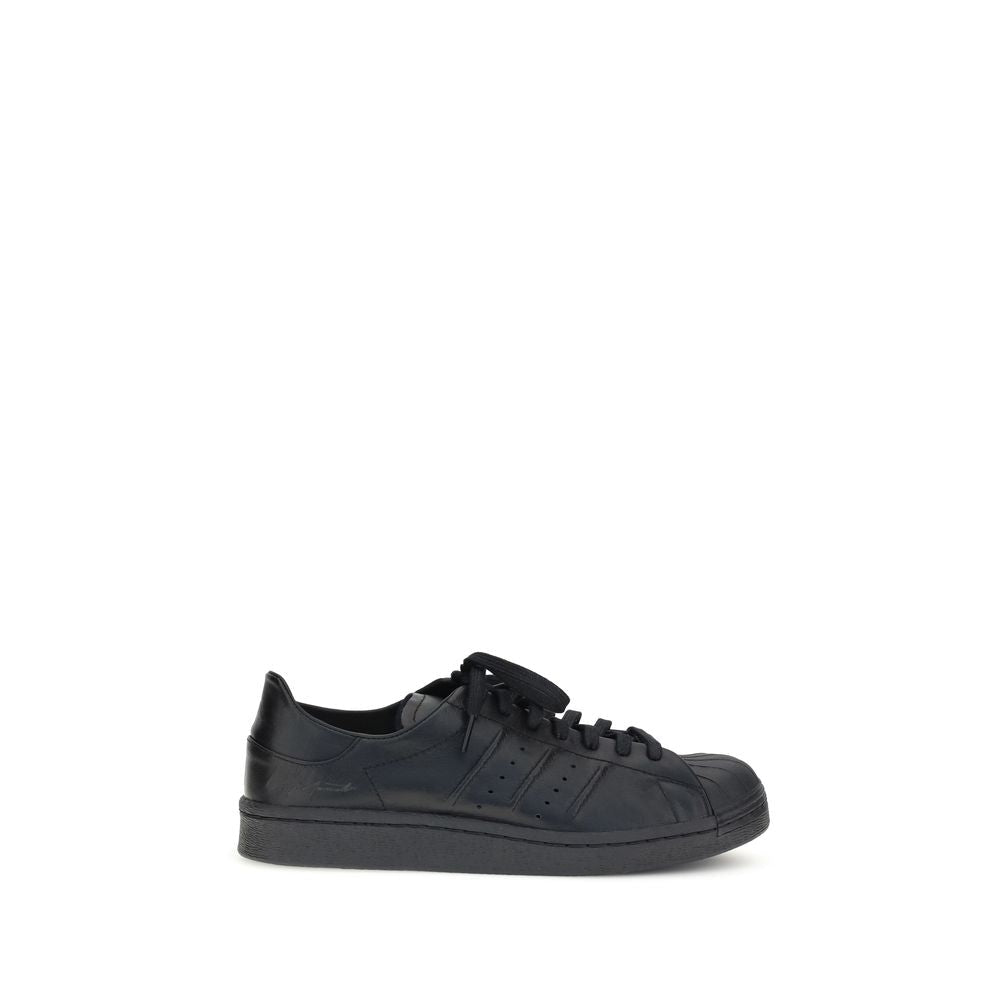 Black Calf Leather Bos Taurus Sneakers - TIZZIL