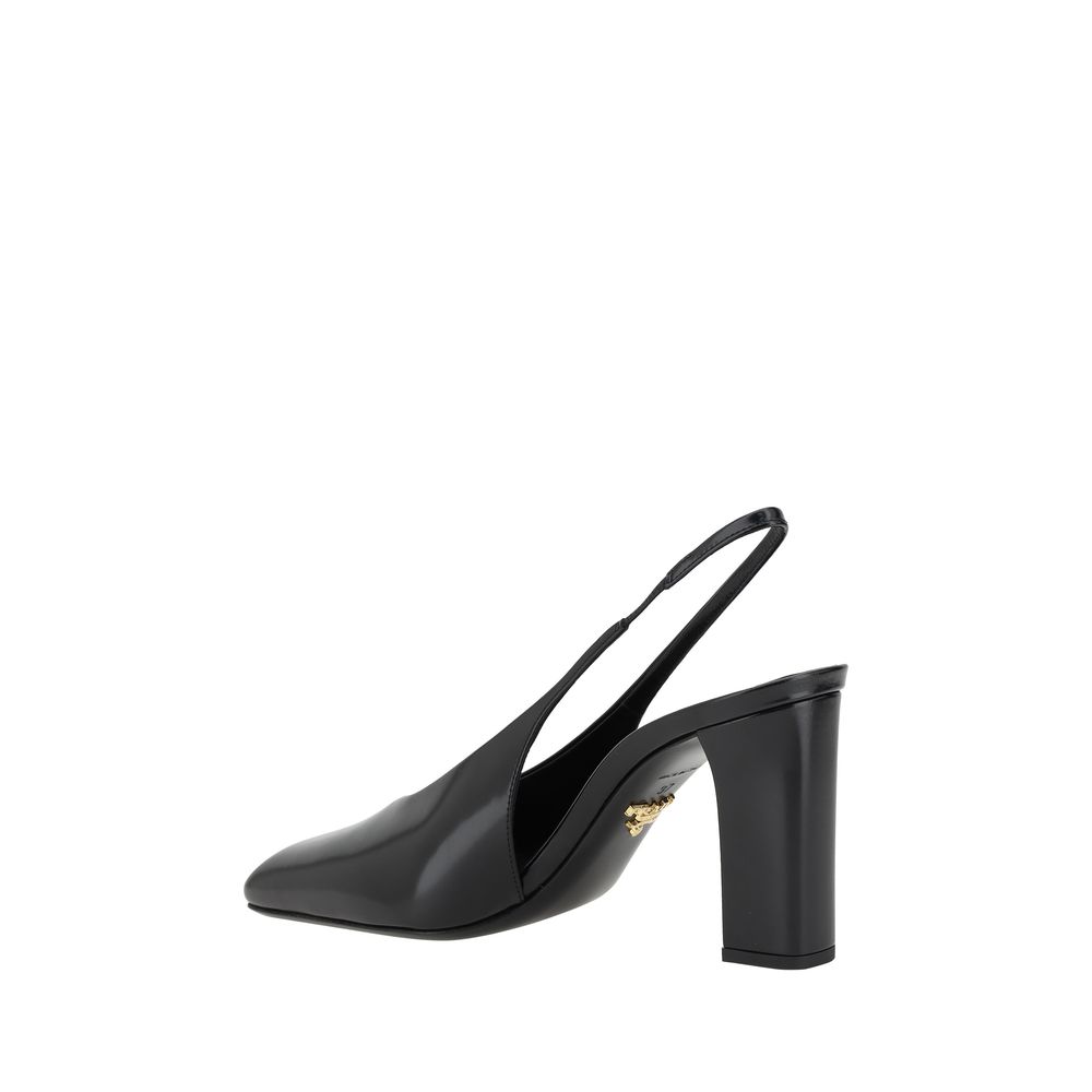 Black Calf Leather Pumps - TIZZIL
