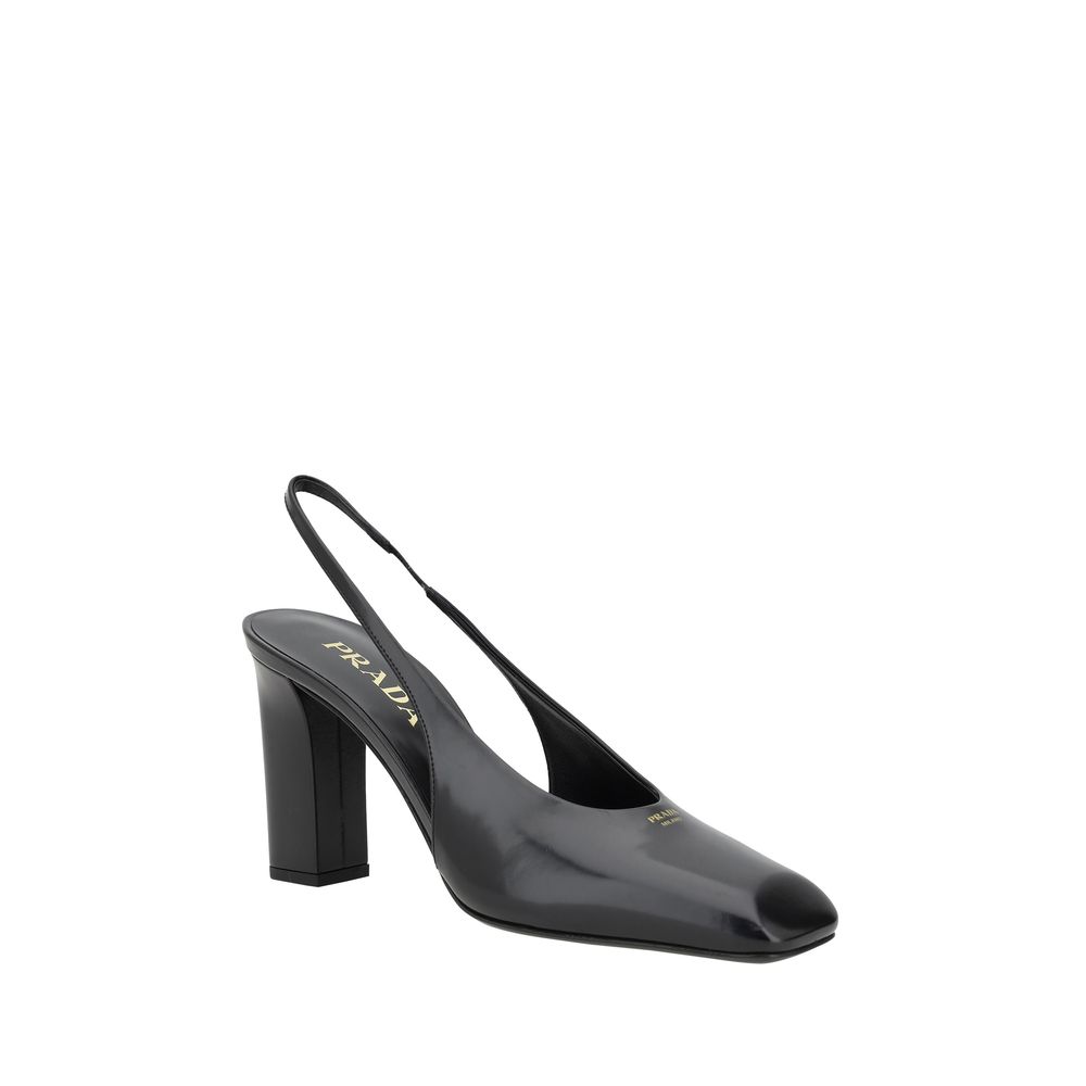 Black Calf Leather Pumps - TIZZIL