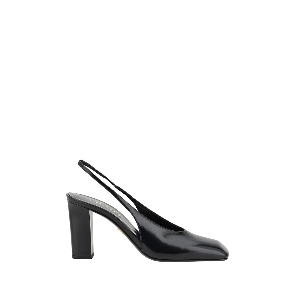 Black Calf Leather Pumps - TIZZIL