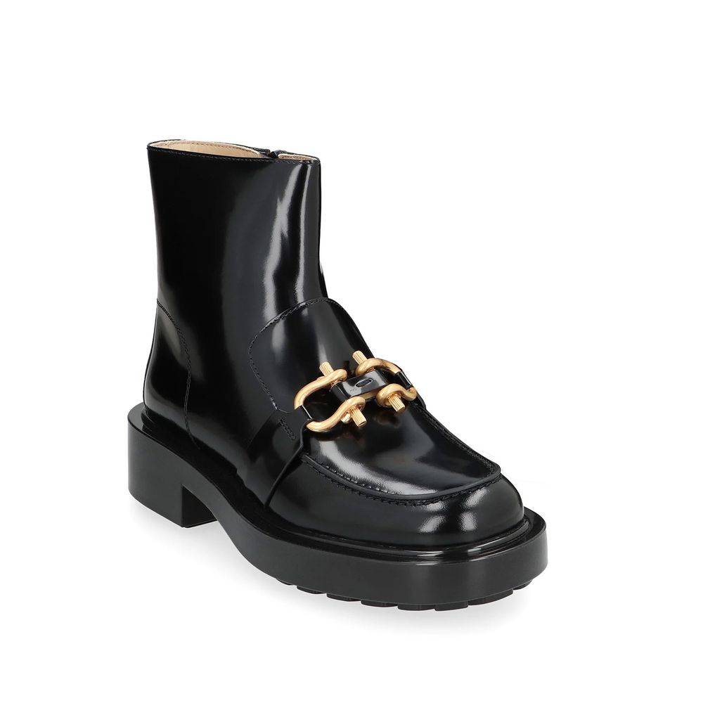 Black Calfskin Ankle Boots - TIZZIL