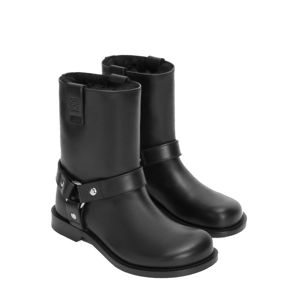 Black Calfskin Ankle Boots - TIZZIL