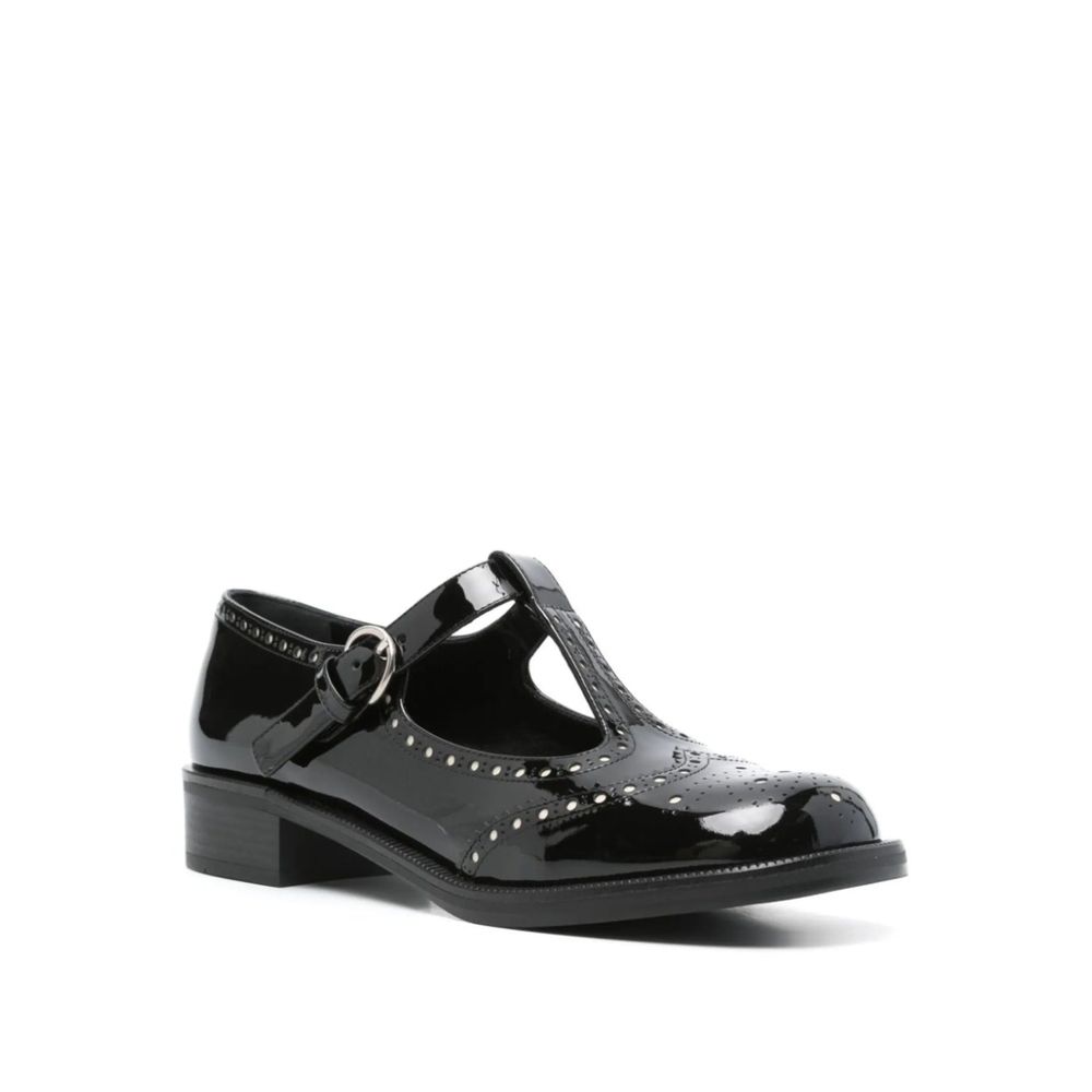 Black Calfskin Ballet Flats - TIZZIL