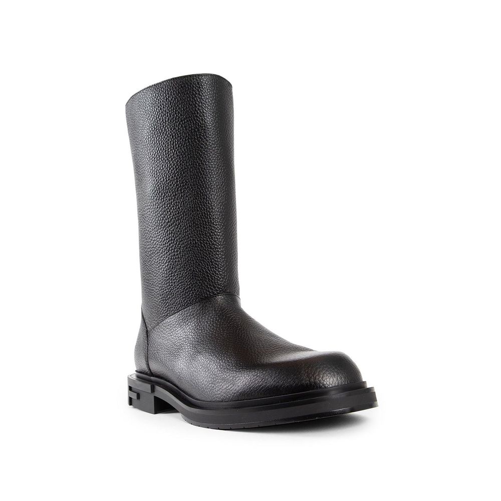 Black Calfskin Boots - TIZZIL
