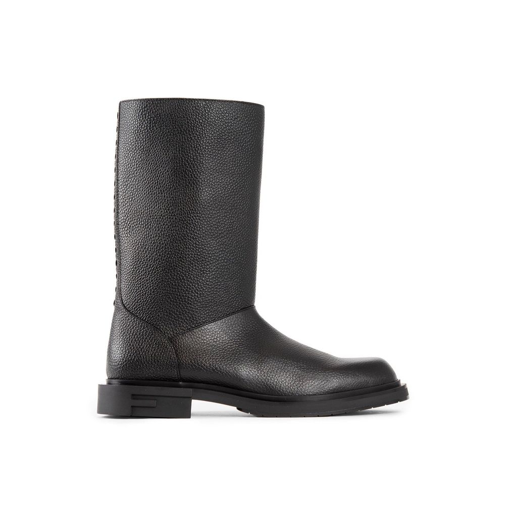 Black Calfskin Boots - TIZZIL