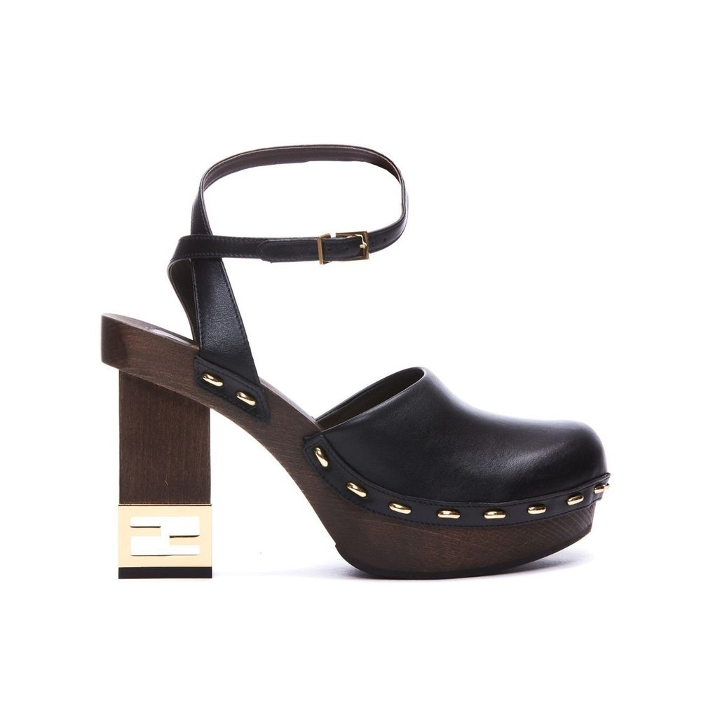 Black Calfskin Clogs - TIZZIL