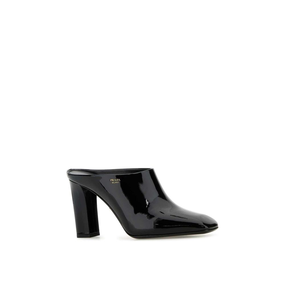 Black Calfskin Mules - TIZZIL