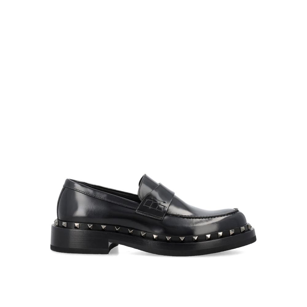Black Calfskin Slip - On Loafers - TIZZIL