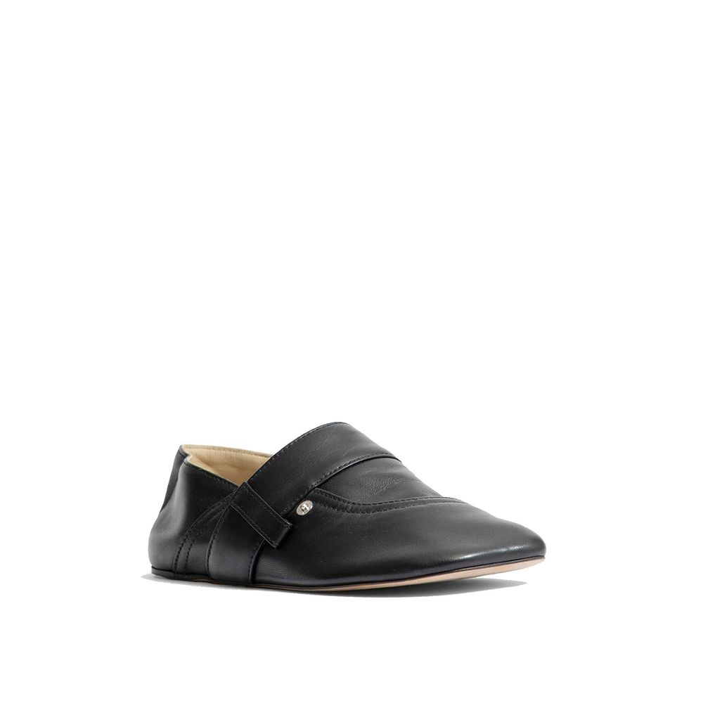 Black Calfskin Slippers - TIZZIL