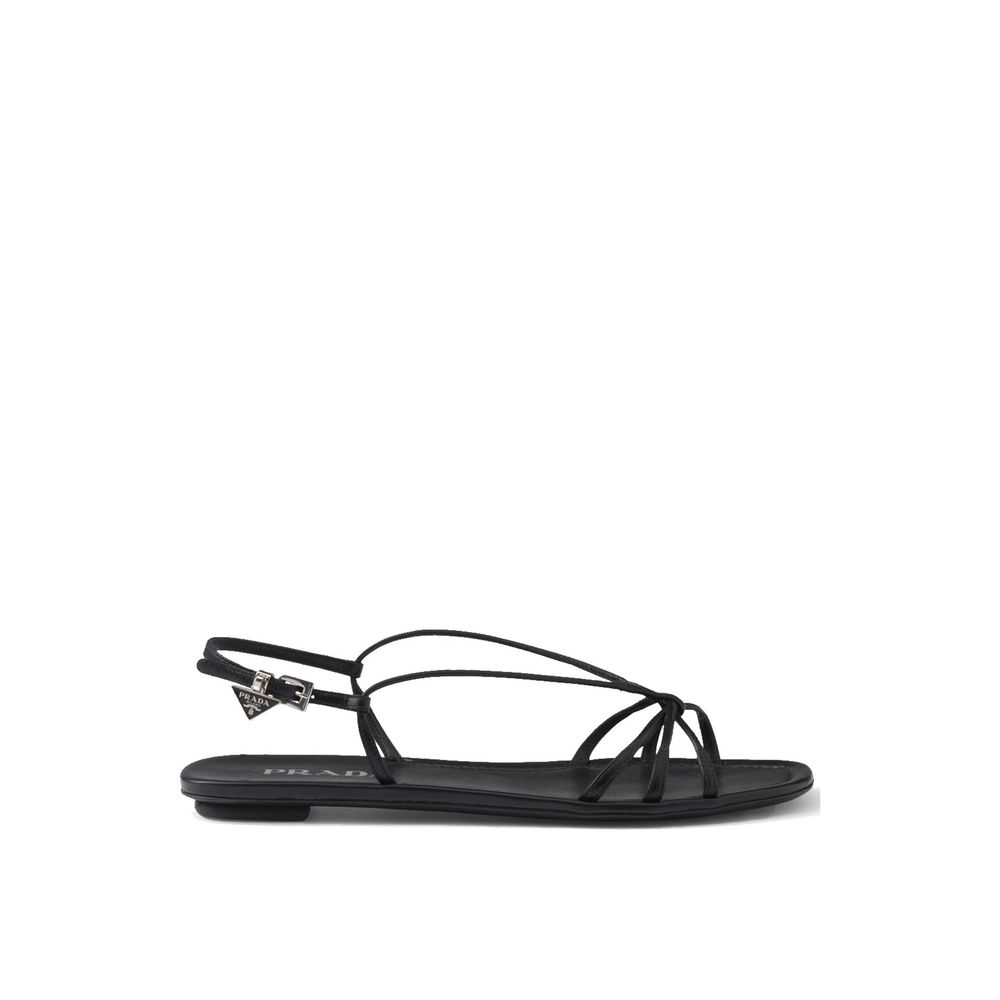 Black Calfskin Strap - On Sandals - TIZZIL