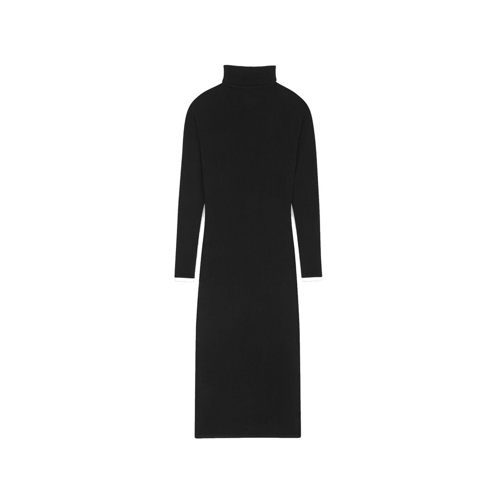 Black Cashmere Casual Dress - TIZZIL