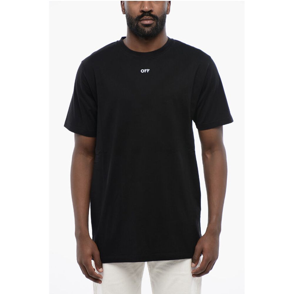 Black Cotton ARROW Crew - neck T-shirt - TIZZIL