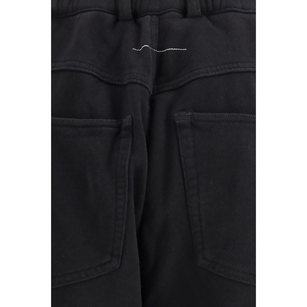 Black Cotton Athletic Pants - TIZZIL