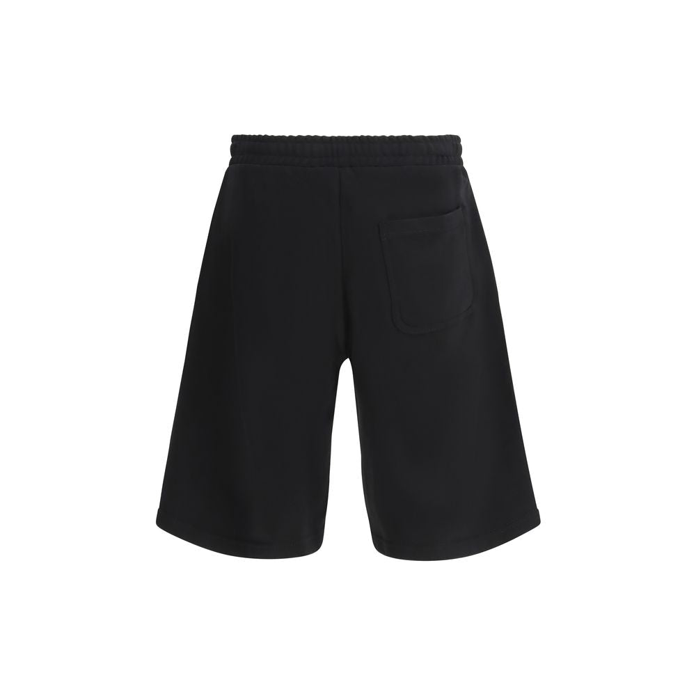 Black Cotton Bermuda Shorts - TIZZIL