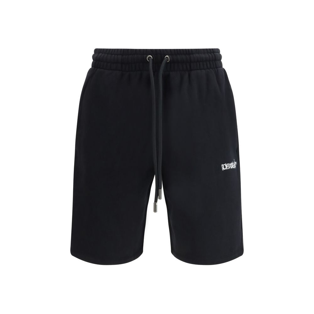 Black Cotton Bermuda Shorts - TIZZIL
