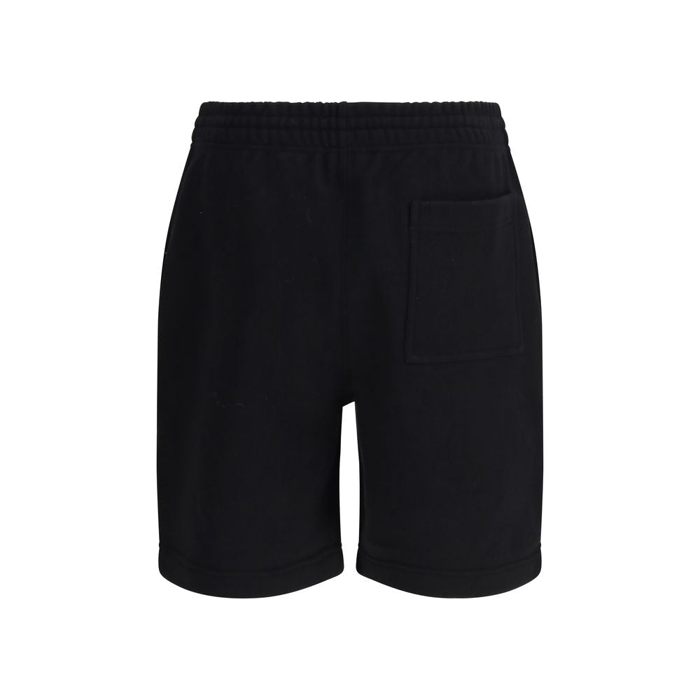 Black Cotton Bermuda Shorts - TIZZIL