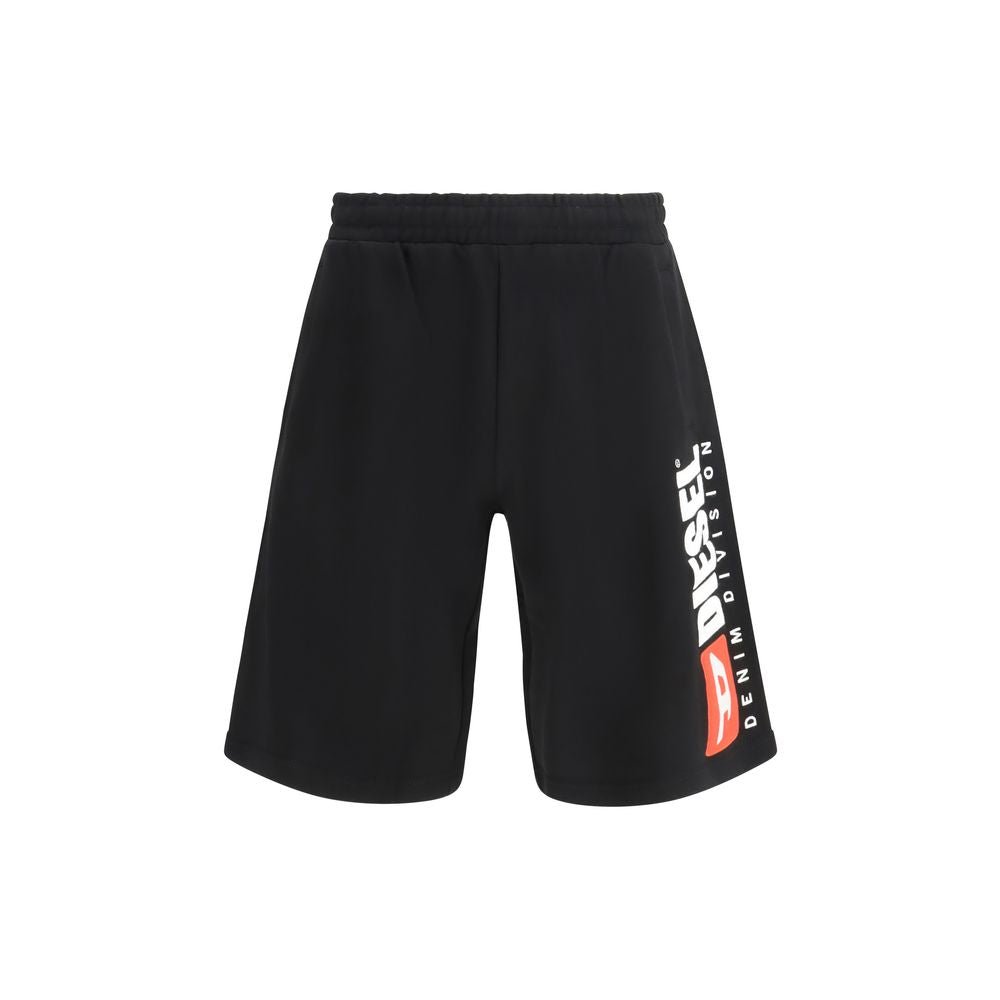 Black Cotton Bermuda Shorts - TIZZIL