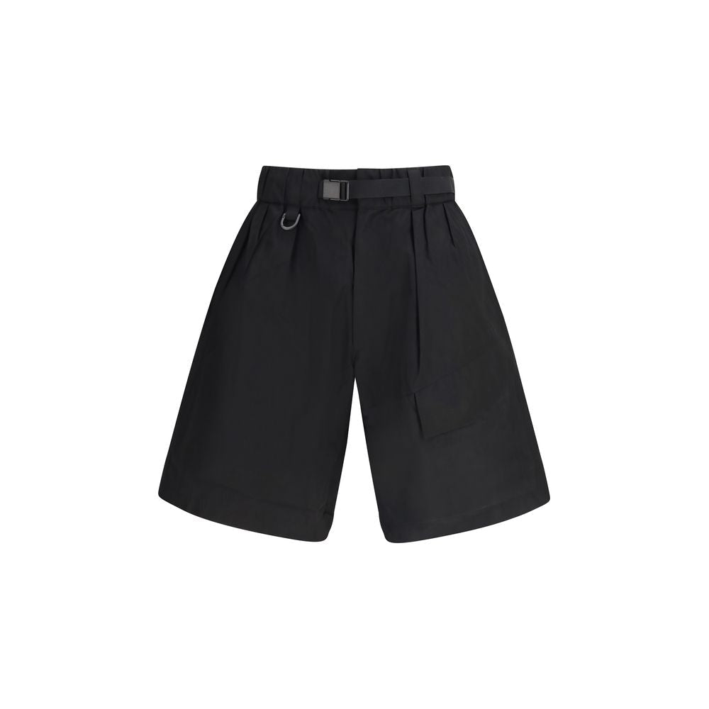 Black Cotton Bermuda Shorts - TIZZIL