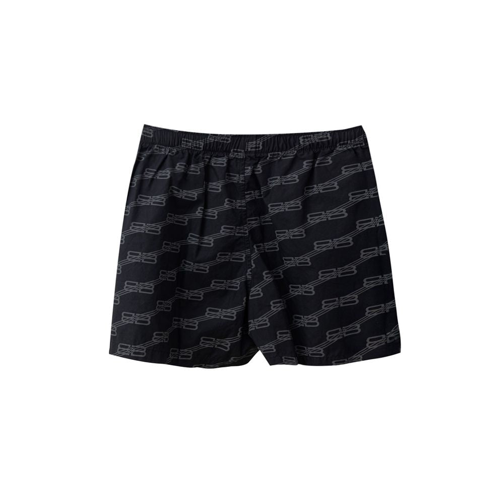Black Cotton Bermuda Shorts - TIZZIL