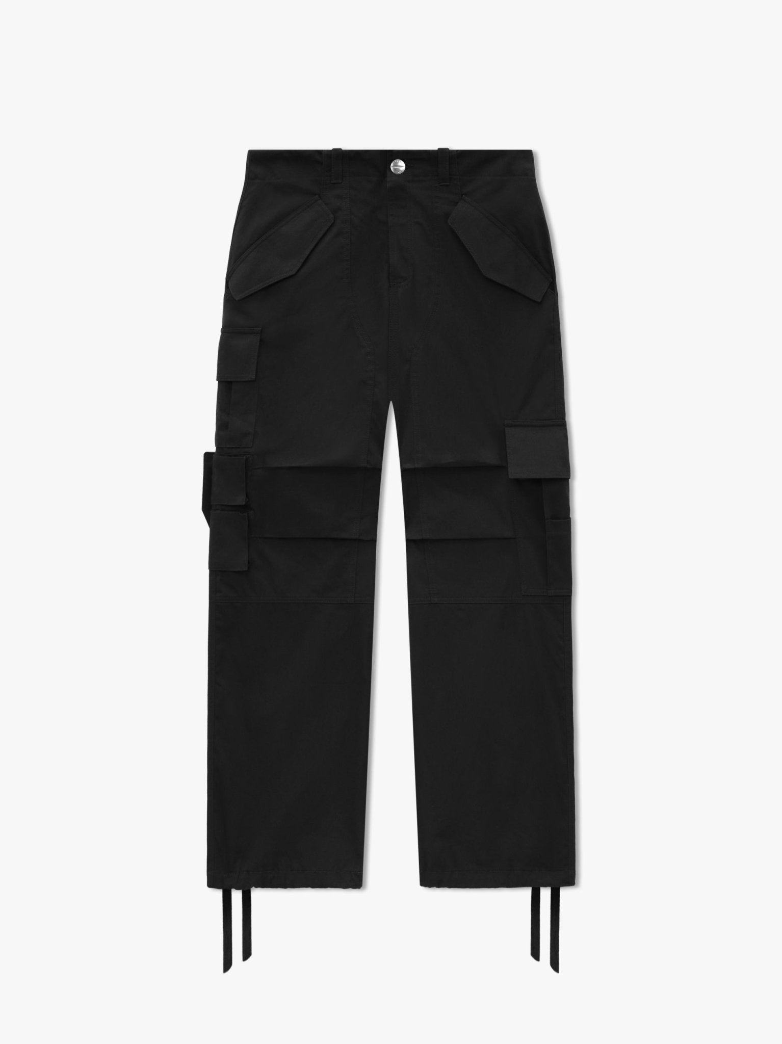 Black Cotton Cargo Pants - TIZZIL