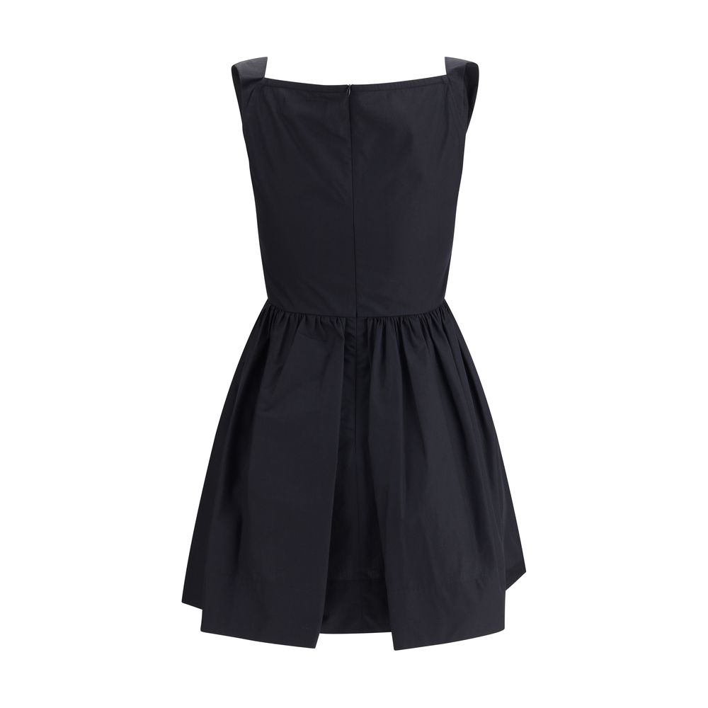 Black Cotton Casual Dress - TIZZIL