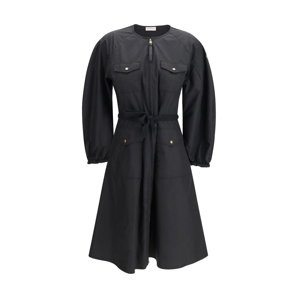 Black Cotton Casual Dress - TIZZIL