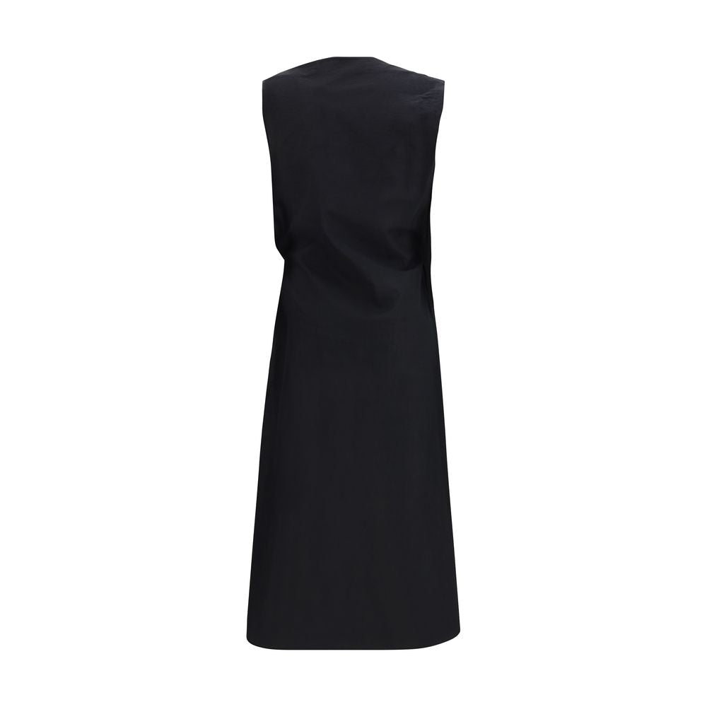 Black Cotton Casual Dress - TIZZIL