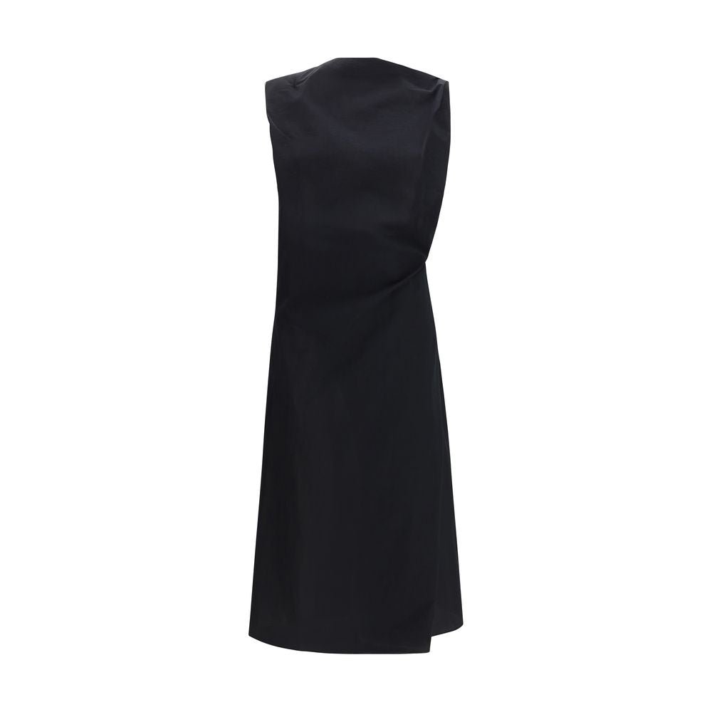 Black Cotton Casual Dress - TIZZIL