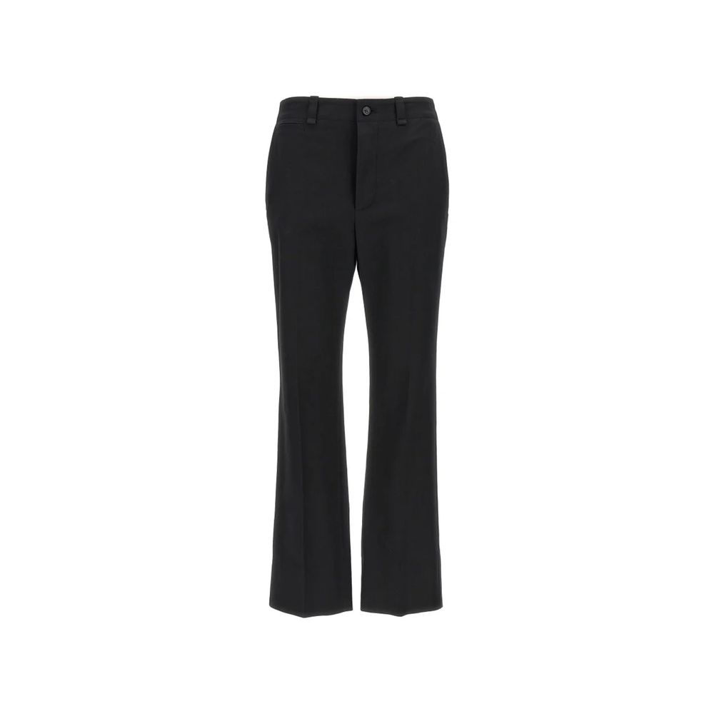 Black Cotton Casual Pants - TIZZIL