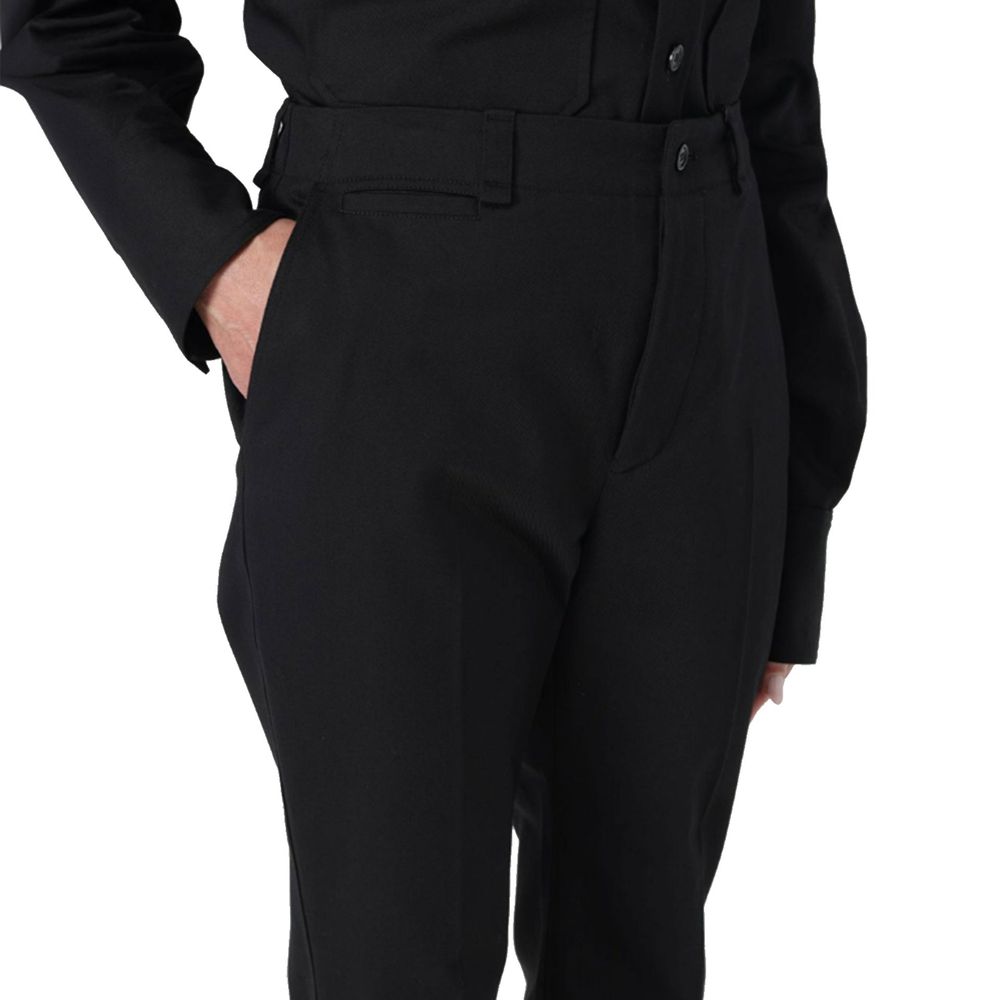 Black Cotton Casual Pants - TIZZIL