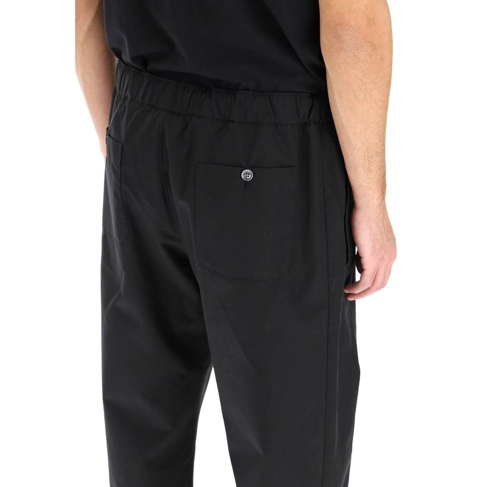 Black Cotton Casual Pants - TIZZIL