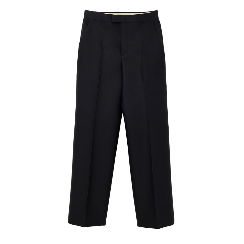 Black Cotton Casual Pants - TIZZIL