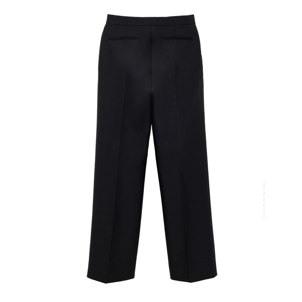Black Cotton Casual Pants - TIZZIL