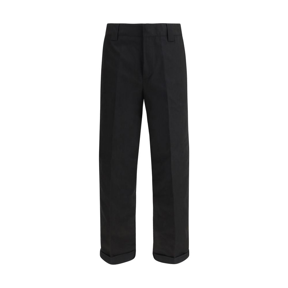 Black Cotton Chino Pants - TIZZIL
