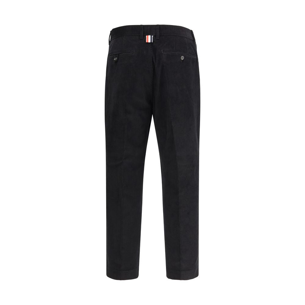 Black Cotton Chino Pants - TIZZIL