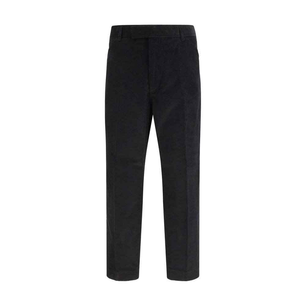 Black Cotton Chino Pants - TIZZIL